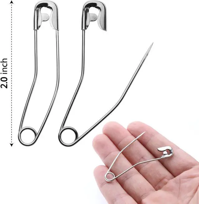 Alt view image 3 of 7 - 2inch Quilt Safety Pin Curve Fabric Pin Baste for Quilting Knitting 100PCS | Sewing Supply Curve Safety Pin Quilt Stainless Steel Fabric Pin Baste for Quilting Knitting Sew Quilt Supply Quilting Pin