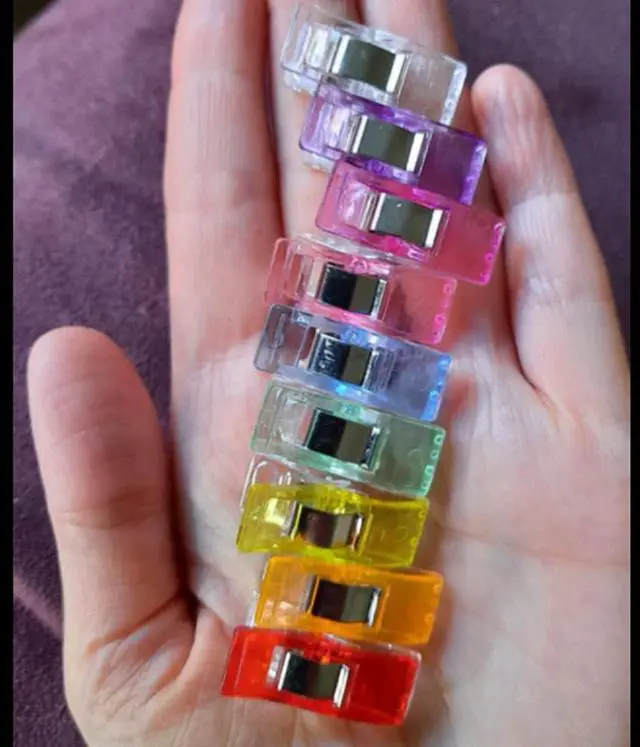 Alt view image 3 of 4 - Otylzto Sewing Clips 100 Pcs Assorted Colors, Quilting Clips for Crafts | Premium Plastic Quilting Clips for Supplies Crafts, Sew Clip Clips, ideal for quilting, crafting tools sewing notion projects