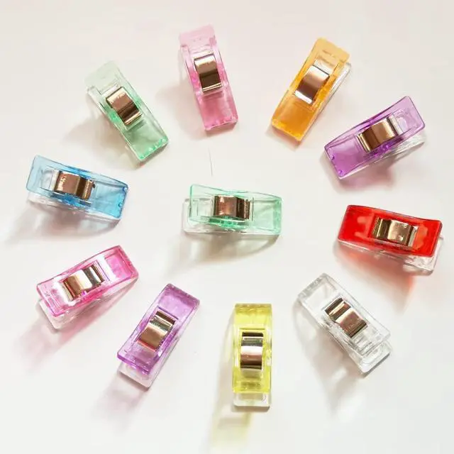 Alt view image 4 of 4 - Otylzto Sewing Clips 100 Pcs Assorted Colors, Quilting Clips for Crafts | Premium Plastic Quilting Clips for Supplies Crafts, Sew Clip Clips, ideal for quilting, crafting tools sewing notion projects