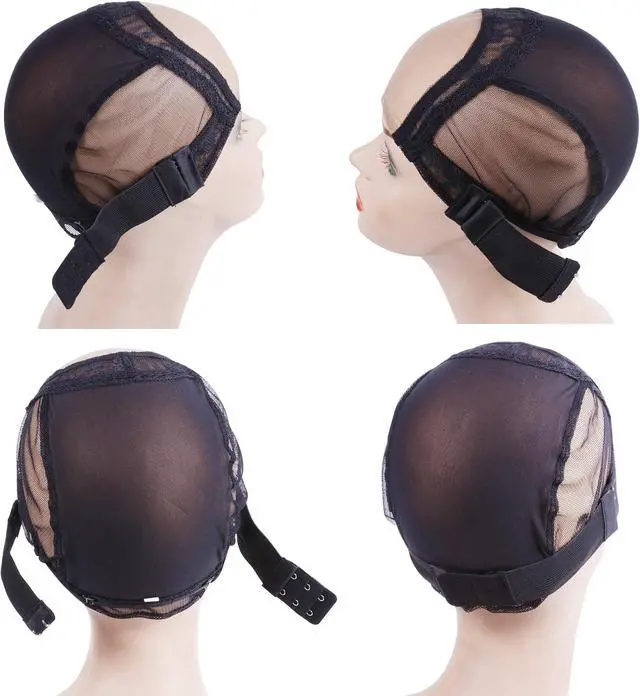 Alt view image 4 of 5 - YANTAISIYU Adjustable Wig Elastic Bands with Hooks - 3 Set/Lot for Wig Making & Sewing - DIY Accessories (Black, 3.0 cm)