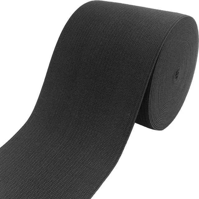 Main image of PAMIR TONG 3inch Black Elastic Band 5yd for Sewing for Sewing | Soft & durable wide heavy-duty stretch for waistbands