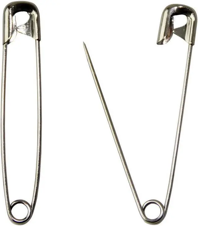 Alt view image 2 of 5 - YiwerDer 60PCS Large Safety Pins, Durable, Rust-Resistant Nickel Plated Steel Pins Size 4, 2.2inch /55mm