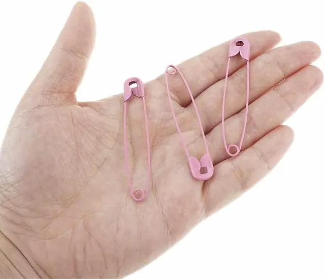 Alt view image 3 of 6 - SaktopDeco Pink Safety Pins 2.16 Inch Metal Safety Pins for Handcrafts DIY Sewing Art Craft Pin Pack of 100