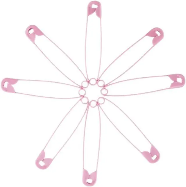 Alt view image 5 of 6 - SaktopDeco Pink Safety Pins 2.16 Inch Metal Safety Pins for Handcrafts DIY Sewing Art Craft Pin Pack of 100