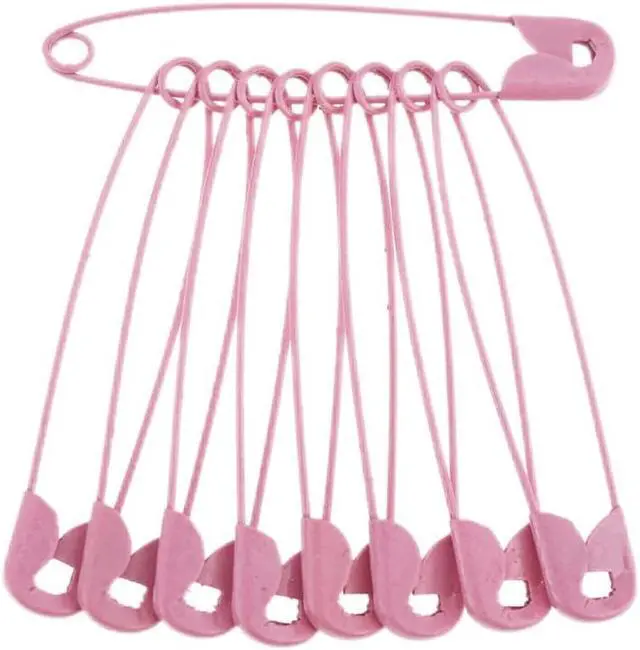 Alt view image 4 of 6 - SaktopDeco Pink Safety Pins 2.16 Inch Metal Safety Pins for Handcrafts DIY Sewing Art Craft Pin Pack of 100