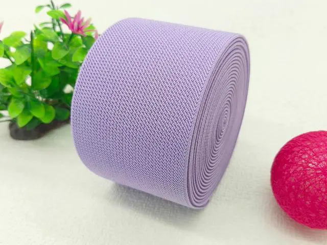 Alt view image 7 of 7 - Lavender Wide Knit Elastic Band 3" x 5yd for Sewing | Double-side thick elastic,heavy stretch spool for waistbands,pants,belt,skirts,wigs,clothing & DIY sewing crafts