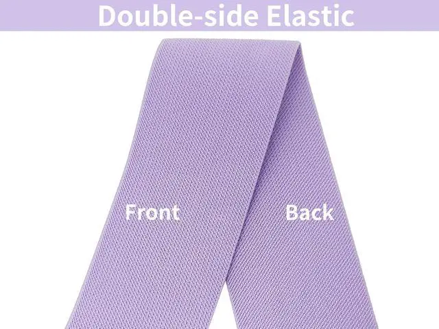 Alt view image 5 of 7 - Lavender Wide Knit Elastic Band 3" x 5yd for Sewing | Double-side thick elastic,heavy stretch spool for waistbands,pants,belt,skirts,wigs,clothing & DIY sewing crafts