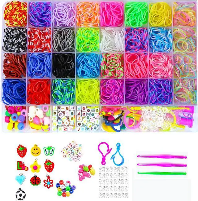 Main image of YUSLROB 2500+ Rubber Band Loom Bracelet Kit,Loom Bracelet Making kit,Best Gifts for Birthday and Christmas with, Rubber Band Refill Kit for