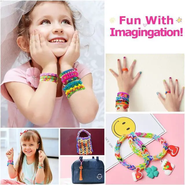 Alt view image 3 of 6 - YUSLROB 2500+ Rubber Band Loom Bracelet Kit,Loom Bracelet Making kit,Best Gifts for Birthday and Christmas with, Rubber Band Refill Kit for