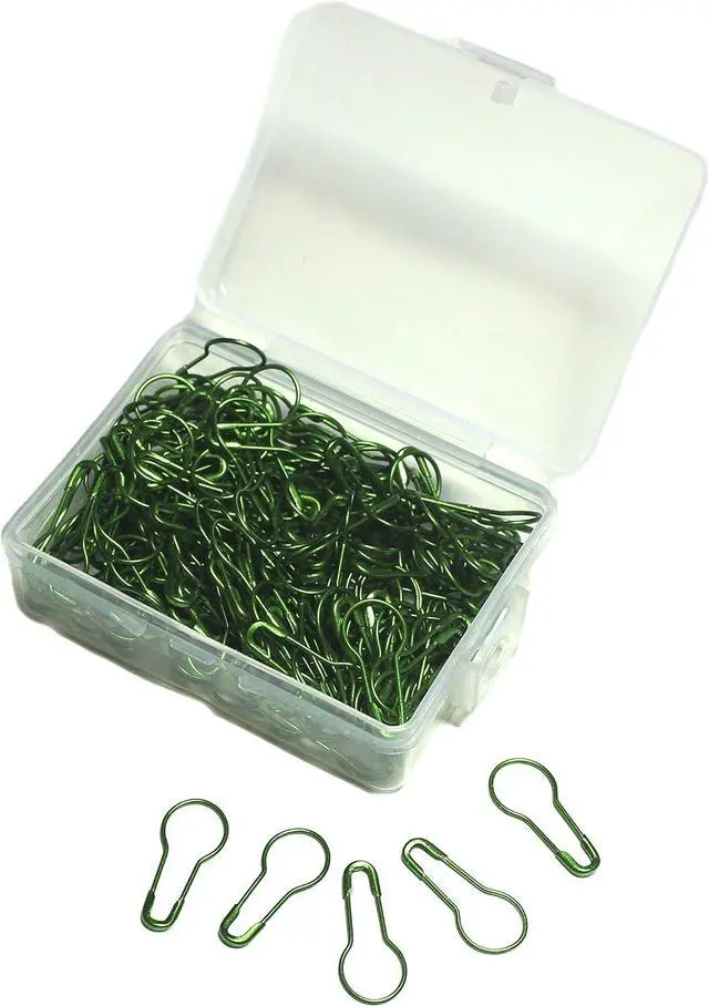 Main image of 22mm/0.85 Metal Gourd Pin Bulb Pin Safety Pin with Container for DIY Craft Tailor (Green)