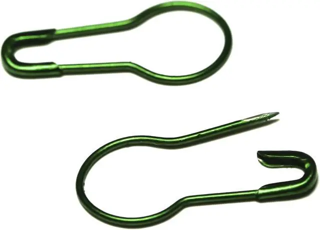 Alt view image 3 of 3 - 22mm/0.85 Metal Gourd Pin Bulb Pin Safety Pin with Container for DIY Craft Tailor (Green)