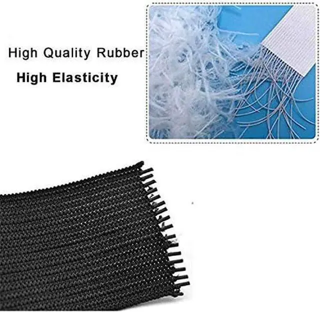 Alt view image 3 of 6 - Hanfinee 3 Inch Wide Elastic Band with Heavy Stretch for Sewing, Black,5Yds | High Elasticity Sewing Band for Sewing Crafts DIY,Waistband,Bedspread,Cuff