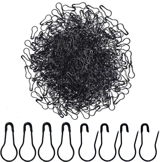 Main image of 500 Pcs Black Bulb Pins 0.8" Gourd Safety Pins for Craft Project, Home Accessories