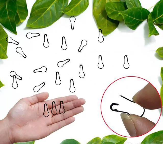 Alt view image 4 of 7 - 500 Pcs Black Bulb Pins 0.8" Gourd Safety Pins for Craft Project, Home Accessories