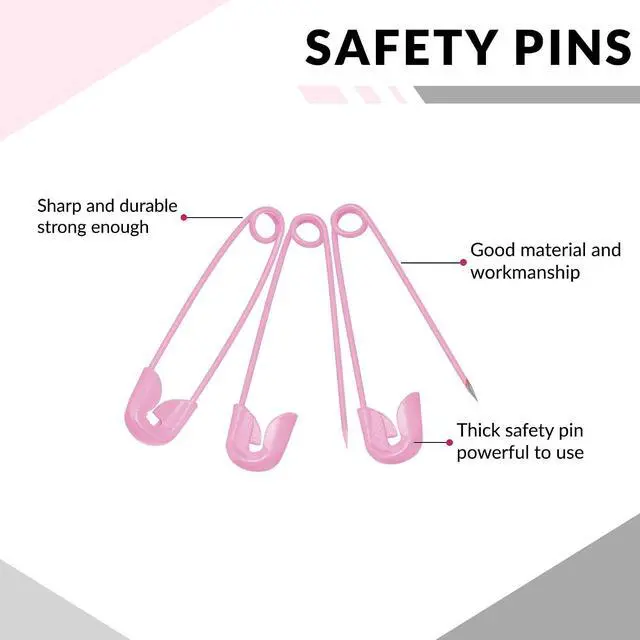 Alt view image 3 of 6 - NEEWAY 300 Count Colored Safety Pins 1 Inch, Small Safety Pins for Clothes, Sewing, Arts & Craft (Pink)