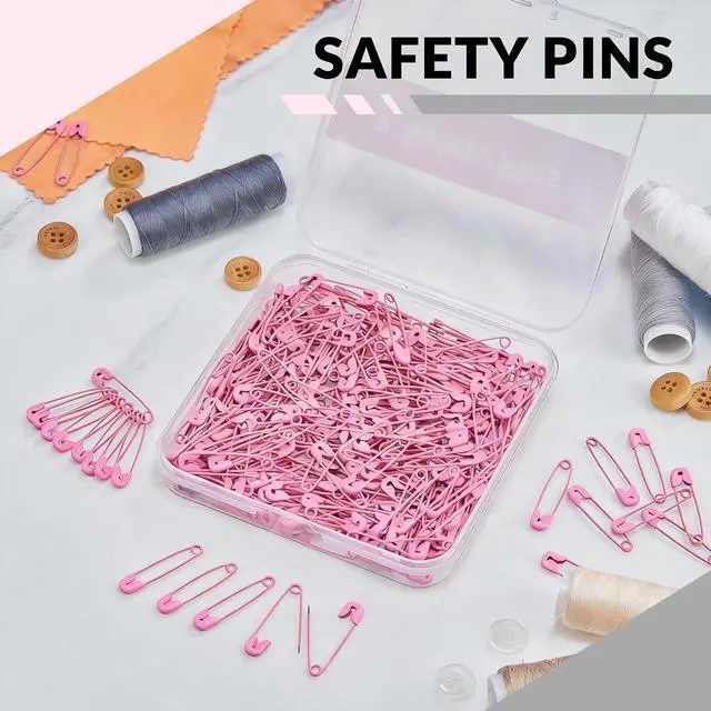 Alt view image 5 of 6 - NEEWAY 300 Count Colored Safety Pins 1 Inch, Small Safety Pins for Clothes, Sewing, Arts & Craft (Pink)