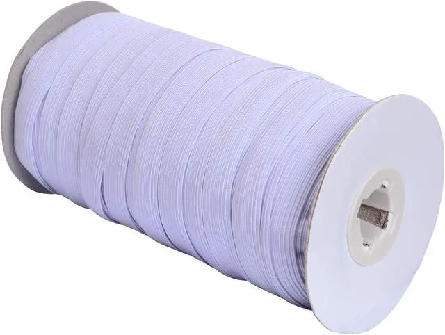 Alt view image 2 of 4 - 50 Yards Length 1/2" Width Flat Elastic Band for Sewing Stretch Elastic Cord for DIY Projects, Arts & Crafts (White)