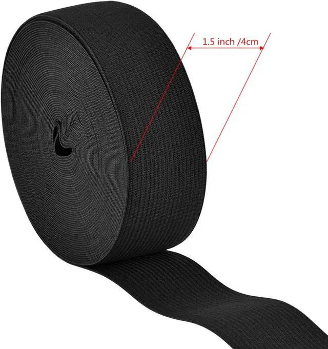 Alt view image 2 of 5 - EBOOT 1 Pcs Elastic Spool (3/2 Inch X 11 Yard,Black)