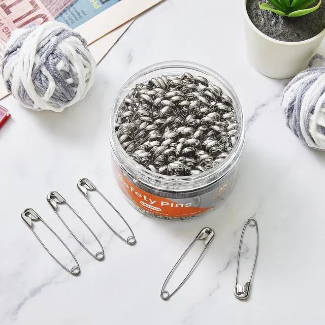 Alt view image 6 of 6 - NEEWAY Large Safety Pins, Pack of 200, 2.17Inch/55mm Nickel-Plated Safety Pin for Home Decor, Crafts, and Creative Projects
