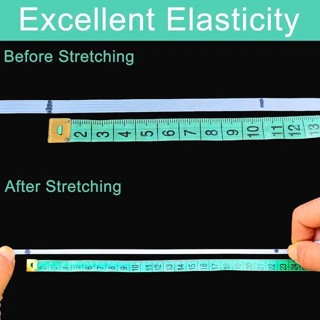 Alt view image 2 of 7 - 1/2 Inch White Elastic Band 30 Yards High Stretchy Flat Elastic Cord for Sewing & Crafts | Includes Sewing Scissors & Elastic Threader Tool