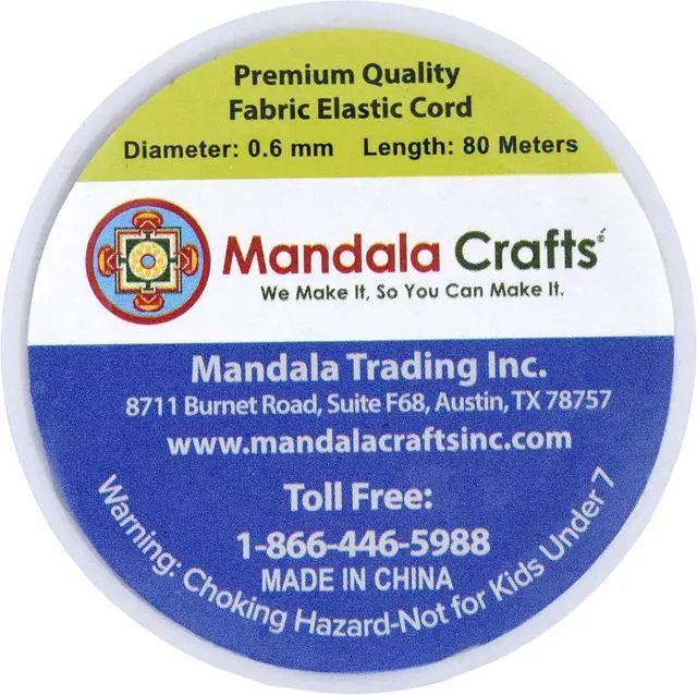 Alt view image 3 of 4 - Mandala Crafts 0.6mm Brown Shirring Elastic Thread for Sewing, 87 Yards | Durable Fine Polyester Stretchy Thread for Smocking, Gathering, Ruching, Pleating, Knitting, Hand & Machine Sewing