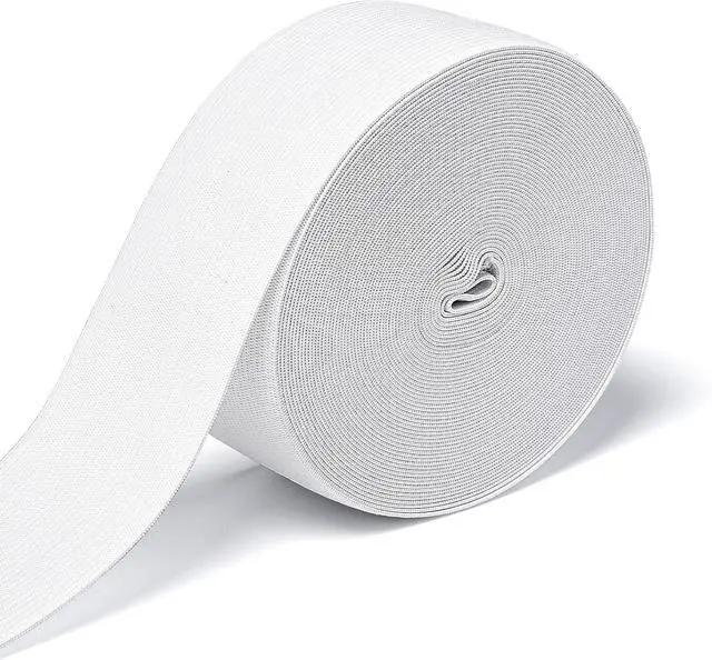 Main image of Airisoer Elastic Bands for Sewing 2 Inch x 12 Yards, White | Stretchable Knit Elastic Spool, Durable & Strong, for Waistbands, Pants, Clothes, DIY Crafts & Sewing, and Everyday Fixes