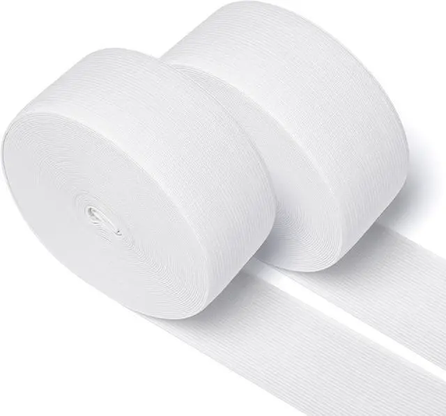 Alt view image 3 of 7 - Airisoer Elastic Bands for Sewing 2 Inch x 12 Yards, White | Stretchable Knit Elastic Spool, Durable & Strong, for Waistbands, Pants, Clothes, DIY Crafts & Sewing, and Everyday Fixes