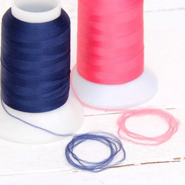 Alt view image 4 of 7 - ThreadArt Wooly Serger Thread, Nylon 1000m, Ivory 9102 | Stretchy textured nylon serger thread for knits, swimwear, lingerie and soft seams. Great for loopers and coverstitch.