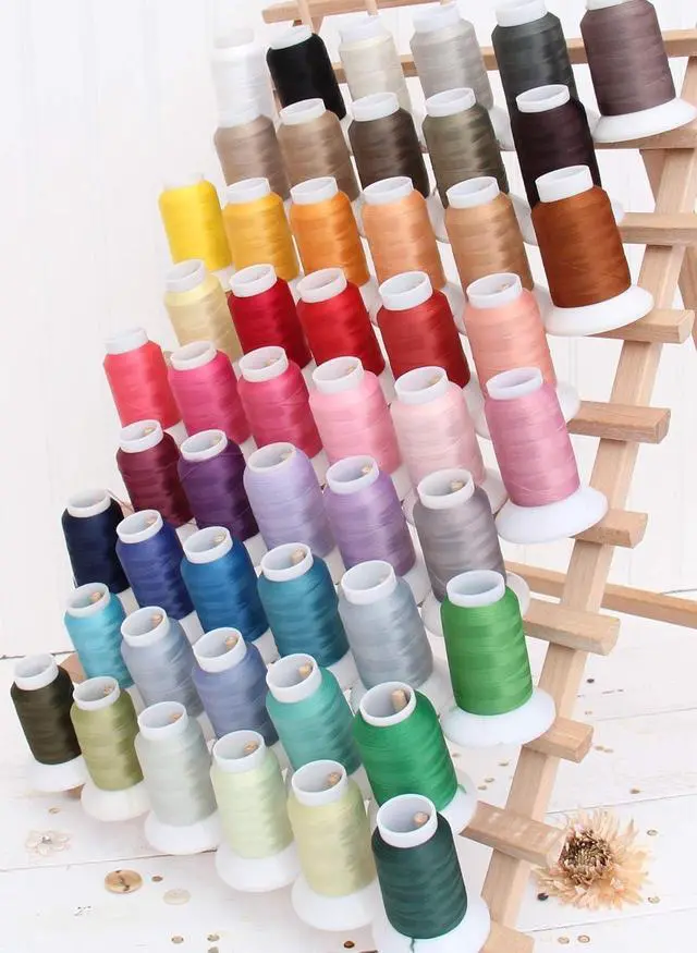 Alt view image 5 of 7 - ThreadArt Wooly Serger Thread, Nylon 1000m, Ivory 9102 | Stretchy textured nylon serger thread for knits, swimwear, lingerie and soft seams. Great for loopers and coverstitch.