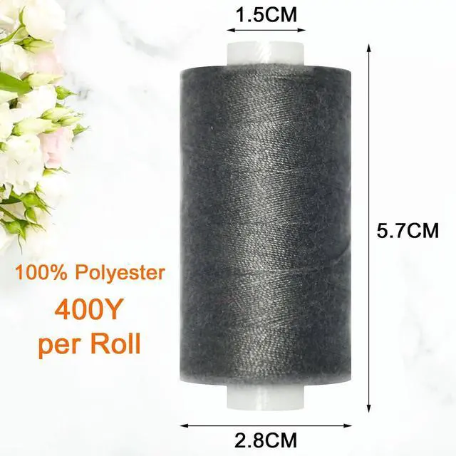 Alt view image 2 of 6 - All Purpose Sewing Thread-2 Spools of Hand Polyester Sewing Thread for Sewing Machine for Hand and Machine Sewing(Dark Pewter Grey, 2 spools)
