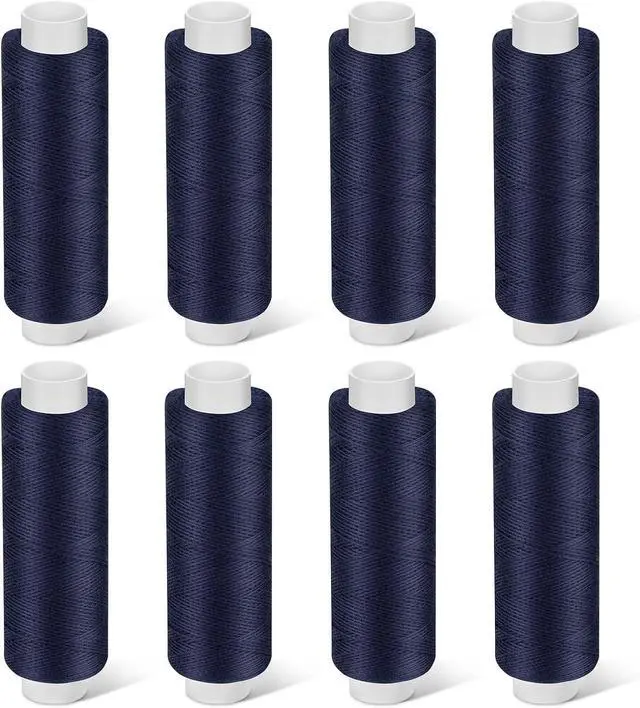 Main image of Bupete 8 Rolls Sewing Thread, 200 Yards Each Roll Thread for Sewing | Navy Blue Polyester Threads, Navy Blue sewing thread for Sewing Machine, Embroidery Hand Stitching