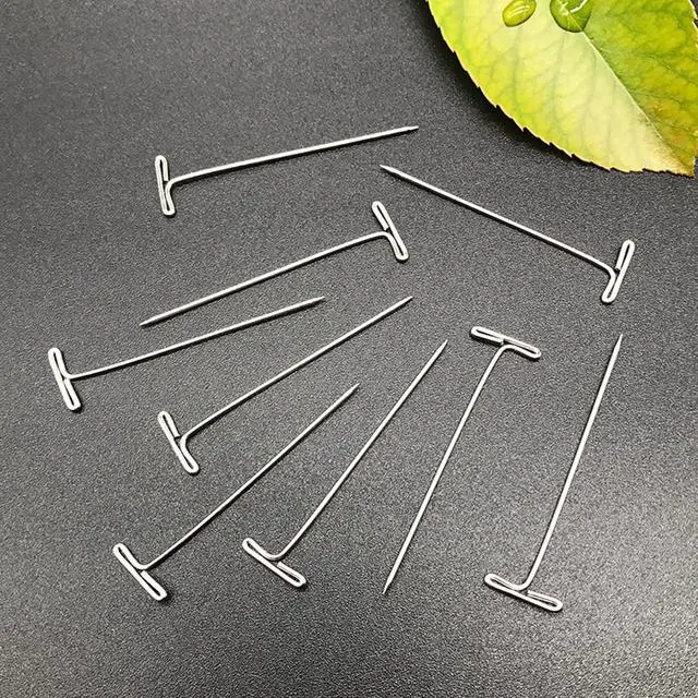 Alt view image 6 of 6 - 150 Pcs T Pins, Sewing Pins for Blocking Knitting, Modelling, Wig Making and Crafts, Straight Pins T-Pins Stainless Steel Nickel Plated with Storage Box (1.5 Inch2 Inch)