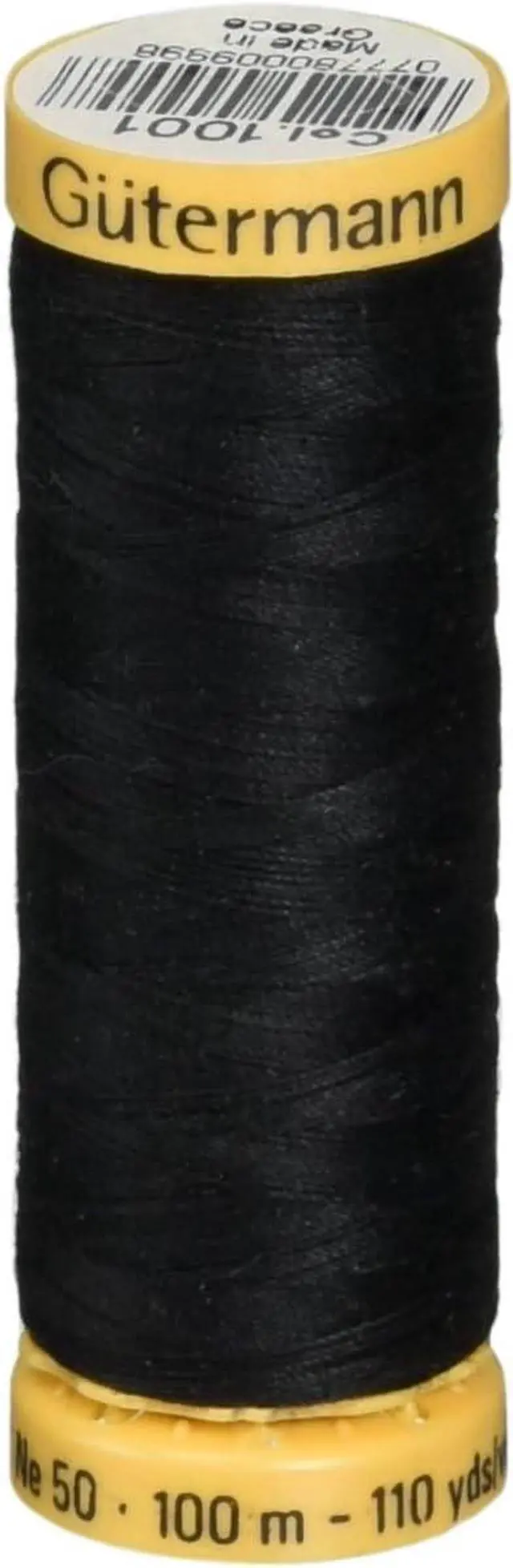 Main image of Natural Cotton Thread 110 Yards-Black
