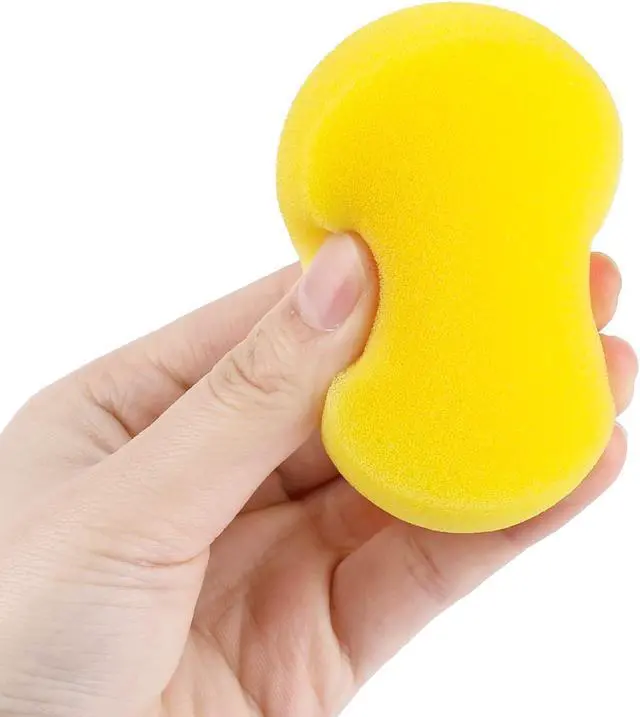 Alt view image 5 of 7 - 6 Pcs Pottery Sponges, Round Painting Sponge 3inch Yellow Artist Sponges Craft Clay Sponge Watercolor Sponges for Face Painting Pottery Ceramics Art Crafts