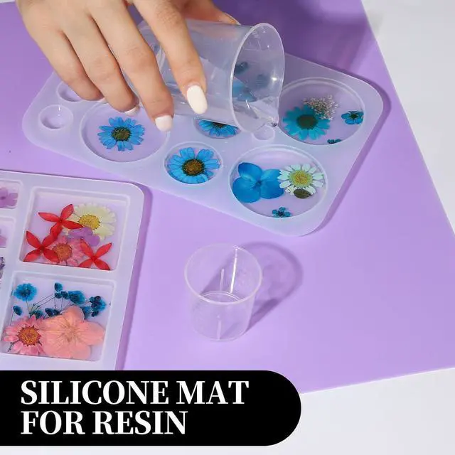 Alt view image 5 of 7 - LEOBRO Silicone Mat for Resin Molds, 3 PCS Silicone Mats for Epoxy Resin, UV Resin, Play Dough Mat, Clay Mat, Nonstick Silicone Sheets Pads for DIY Arts and Crafts, Pink & Purple & Blue, 15.7x 11.7