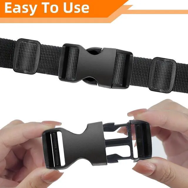 Alt view image 4 of 7 - TKYZMS 8 Set 1 inch buckles for straps Clip Quick Side Release Buckles,buckle straps with 16 Pcs Slide Clips,plastic buckle clips Belt Buckle for Nylon Webbing Straps,belt buckles,Dog Collars