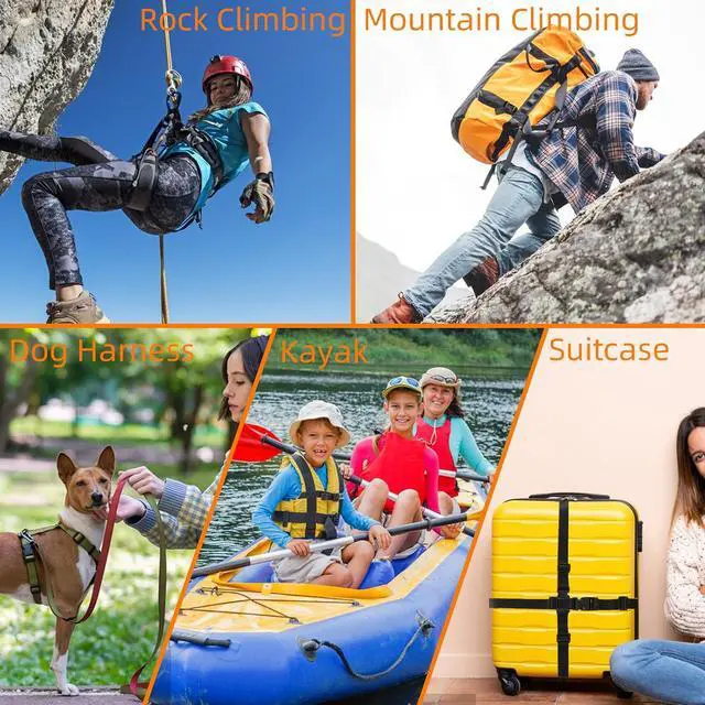 Alt view image 7 of 7 - TKYZMS 8 Set 1 inch buckles for straps Clip Quick Side Release Buckles,buckle straps with 16 Pcs Slide Clips,plastic buckle clips Belt Buckle for Nylon Webbing Straps,belt buckles,Dog Collars