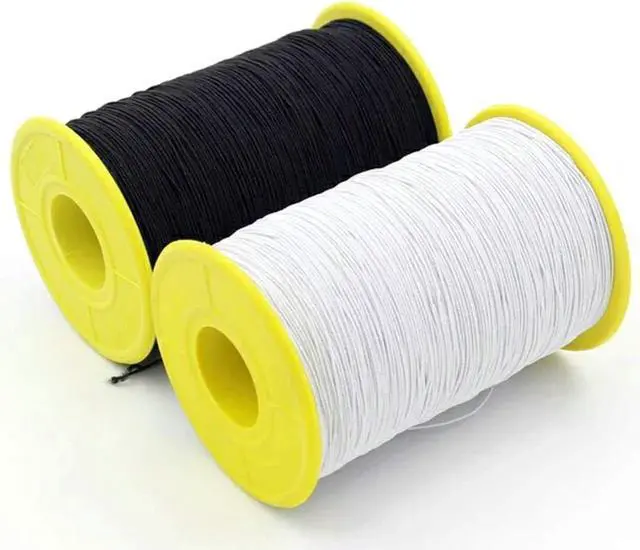 Main image of Milcraft (2 Rolls) White AND Black Elastic Thread 547 Yard Package 0.5mm Thickness