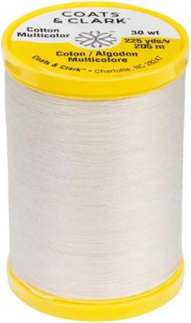 Alt view image 2 of 7 - Coats & Clark Cotton All Purpose Sewing Thread 100% Mercerized Cotton 225 Yards Each Spool S970 2 Pack Bundle with 3 Bella's Crafts Needle Threaders (Natural)