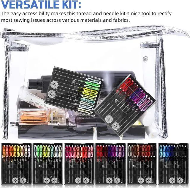 Alt view image 5 of 7 - 6 Boxes (60 Pcs) Pre Threaded Needle Kit Assorted Color (Mixed Color)
