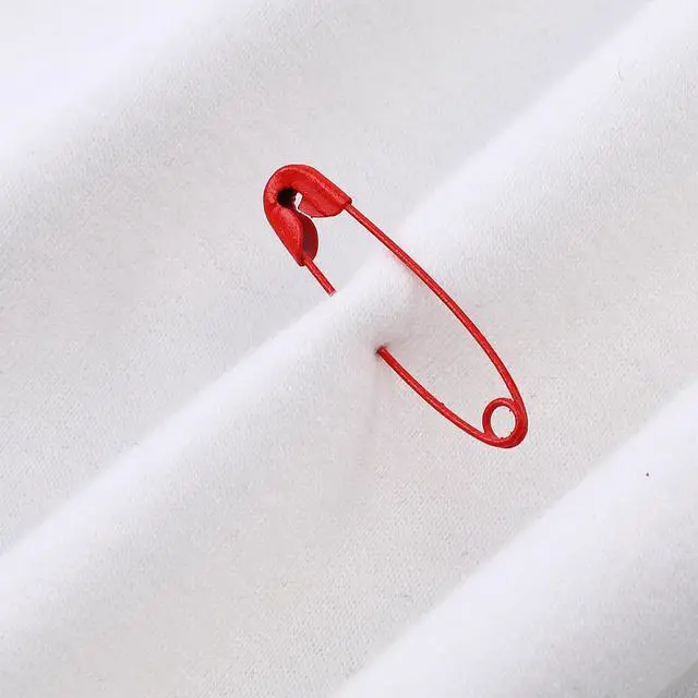 Alt view image 7 of 7 - Red Safety Pins, 100 Pcs 30mm/1.2 Inch Heavy Duty Quilting Pins Metal Sewing Pin for DIY Crafts, Jewelry Making, Clothing