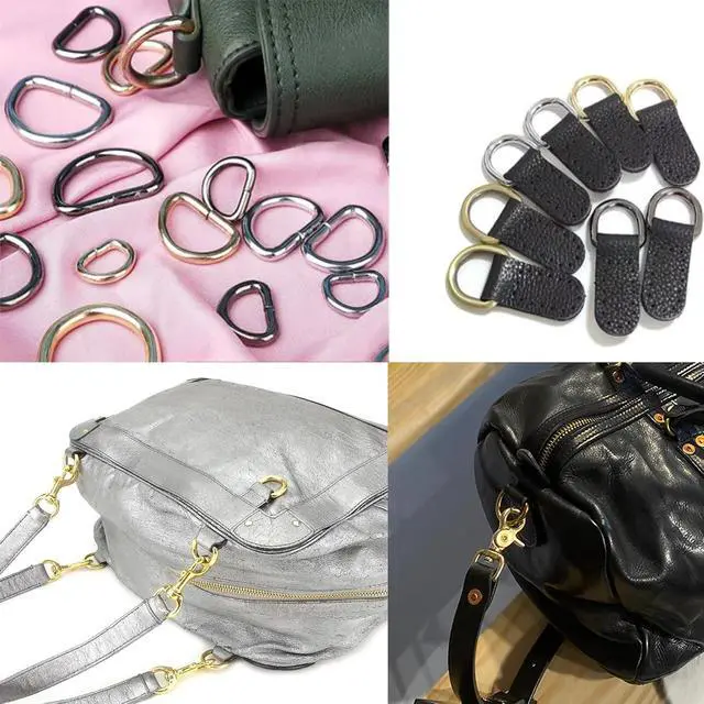 Alt view image 6 of 7 - 20pcs 3/4"(20mm) D Rings Welded Strong Metal Black Semi-Circular D Ring for Pet Collars Hardware Bags Ring Buckle Strap Hand DIY Sewing Accessories