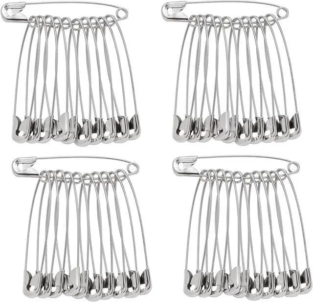 Alt view image 3 of 7 - 80PCS Large Safety Pins, Durable, Rust-Resistant Nickel Plated Steel Pins, 2.2inch /55mm, Your Versatile Pinning Solution for Sewing, Crafts & More