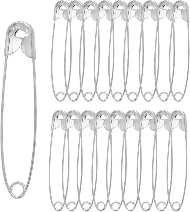 Alt view image 4 of 7 - 80PCS Large Safety Pins, Durable, Rust-Resistant Nickel Plated Steel Pins, 2.2inch /55mm, Your Versatile Pinning Solution for Sewing, Crafts & More