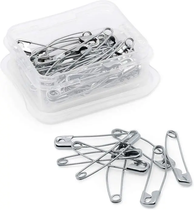 Alt view image 4 of 5 - Dritz 7216 Safety Pins, Curved, Size 2, Nickel (40-Count)