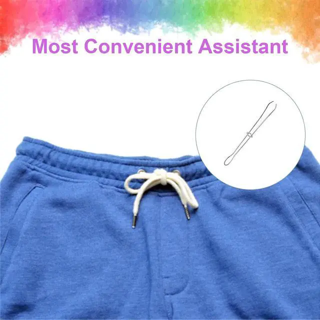 Alt view image 3 of 6 - 4 Pcs Bodkin Drawstring Threaders,Metal Drawstring Threader Tweezers Easy Quick Insert Drawstring DIY Rope Threader Clip Bodkin Sewing Tool for Sweatpants,Hoodies,Swim Trunks