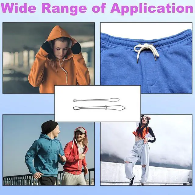 Alt view image 6 of 6 - 4 Pcs Bodkin Drawstring Threaders,Metal Drawstring Threader Tweezers Easy Quick Insert Drawstring DIY Rope Threader Clip Bodkin Sewing Tool for Sweatpants,Hoodies,Swim Trunks