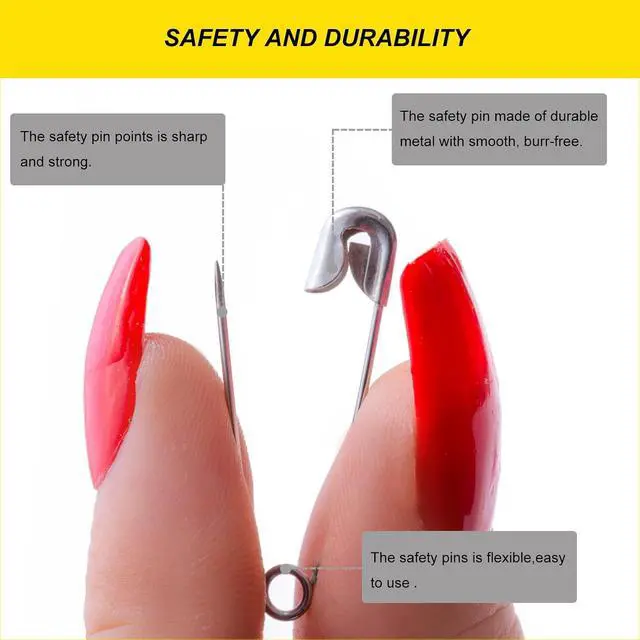 Alt view image 3 of 6 - 120 Pcs Small Safety Pins Silvery,0.75Inch/19mm Silvery Safety Pins for Clothes Metal Tiny Clothes Pin Rust Resistant Mini Safety Pin for Art Crafting,Sewing,Jewelry Making
