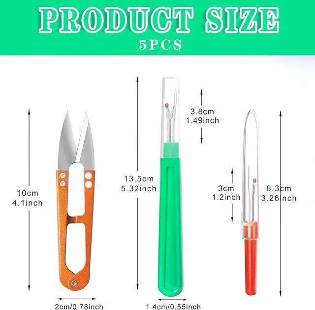 Alt view image 2 of 7 - MUUZLL Seam Rippers, Seam Ripper and Thread Remover Kit, Sharp Sewing Seam Thread Remover Stitch Unpicker with Ergonomic Handles for Needle Work Patterns and Sewing Clothes