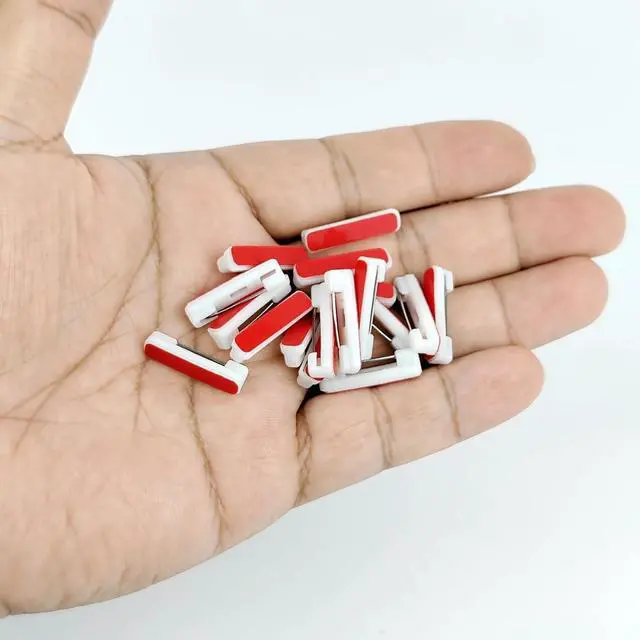 Alt view image 4 of 7 - 30 Pcs Safety Pins with Sticky Strips, 0.87 Inch Safety Badge Pins for Name Tags, ID Cards, and DIY Crafts